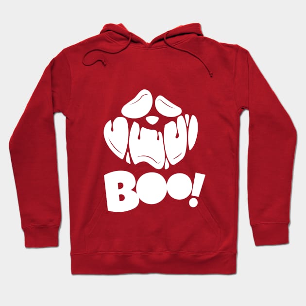 Groovy Ghost Spooky Season | Boo Horror Face Happy Halloween Hoodie by BadrBrand